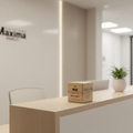 Cube en bois personnalisé publicitaire gravé (Wifi,Fonction,QR code)
