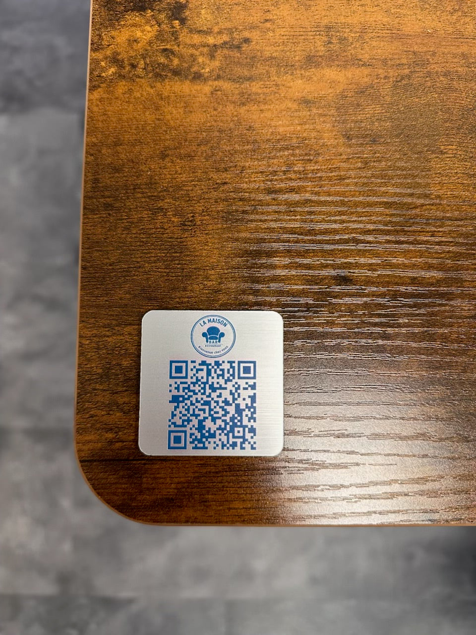 Plaque QR Code pour table