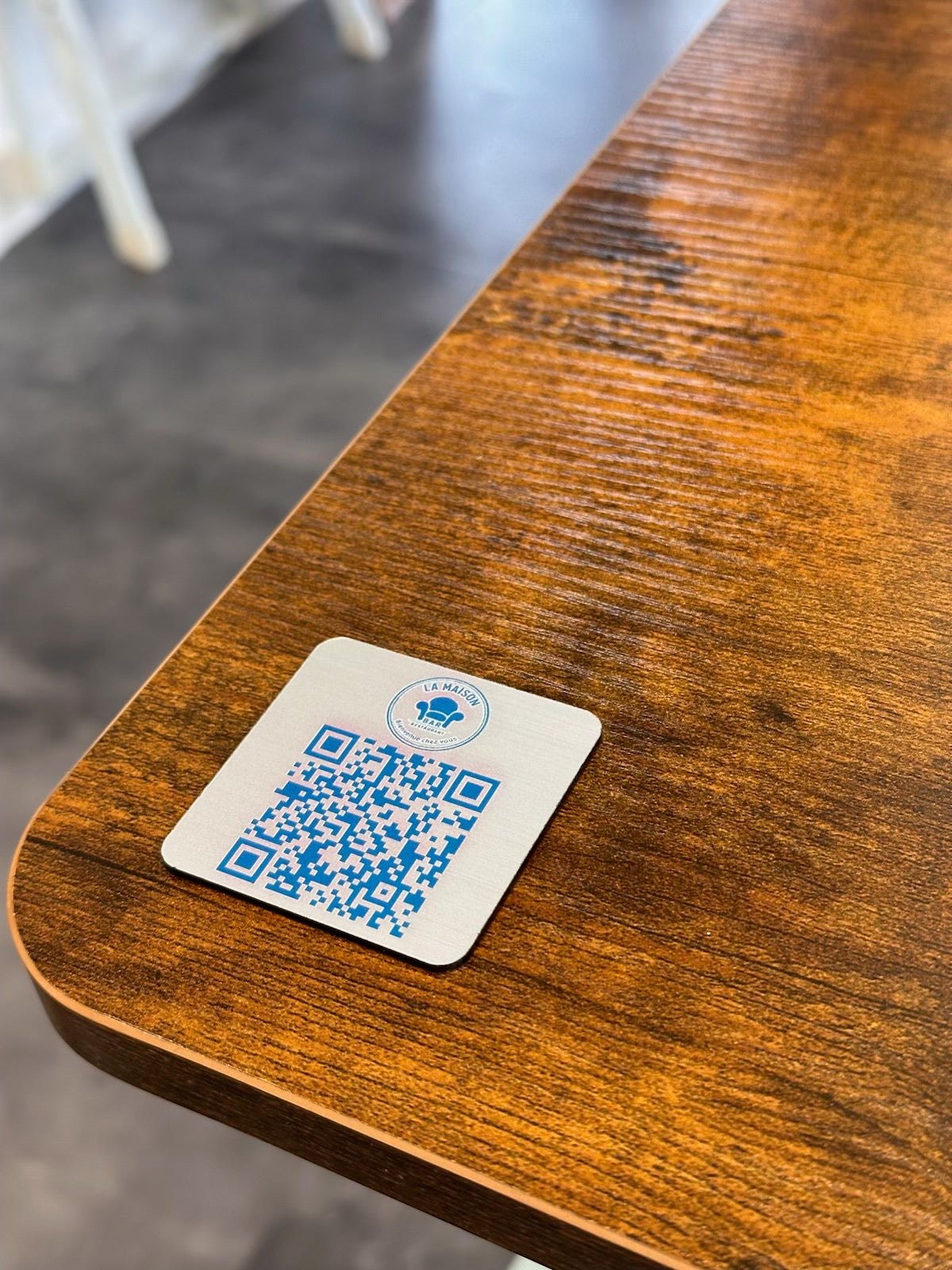 Plaque QR Code pour table
