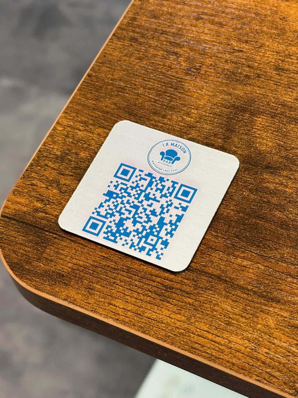 Plaque QR Code pour table