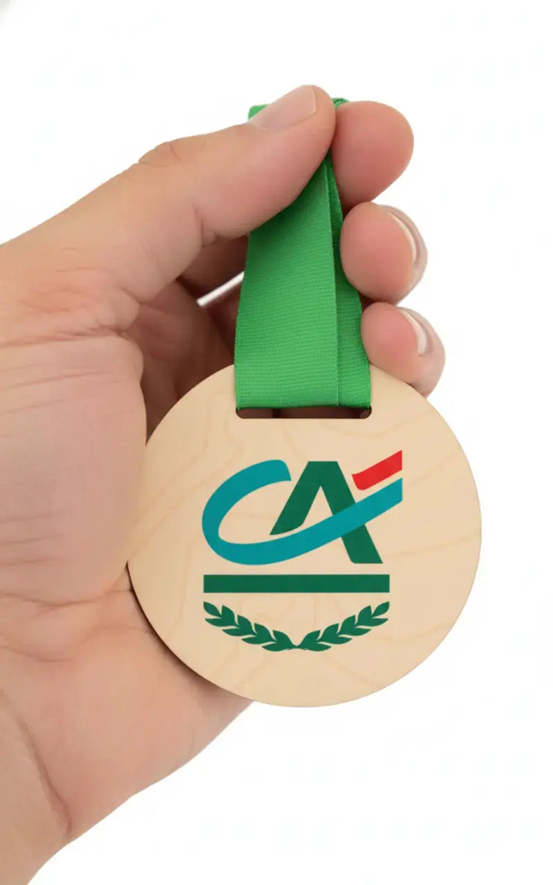 Médaille en bois publicitaire personnalisée