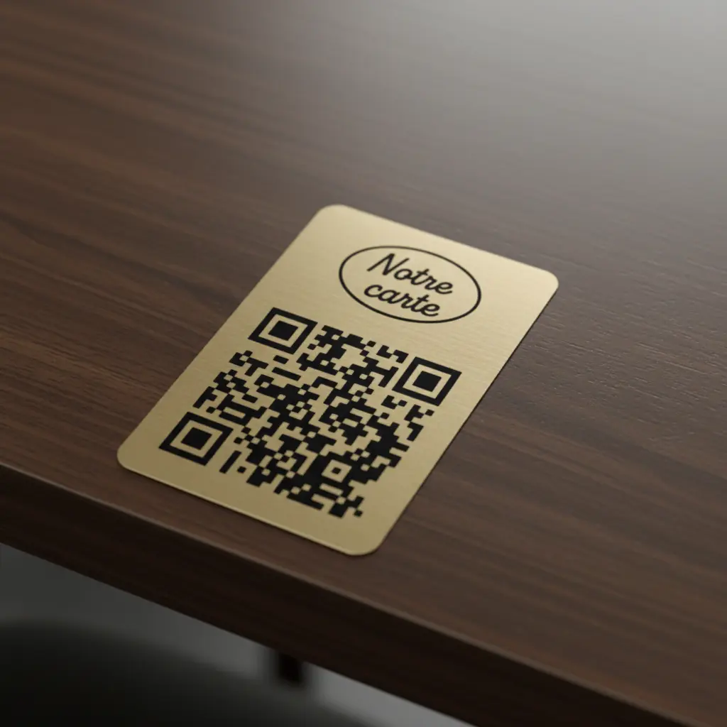 Plaque QR Code pour table