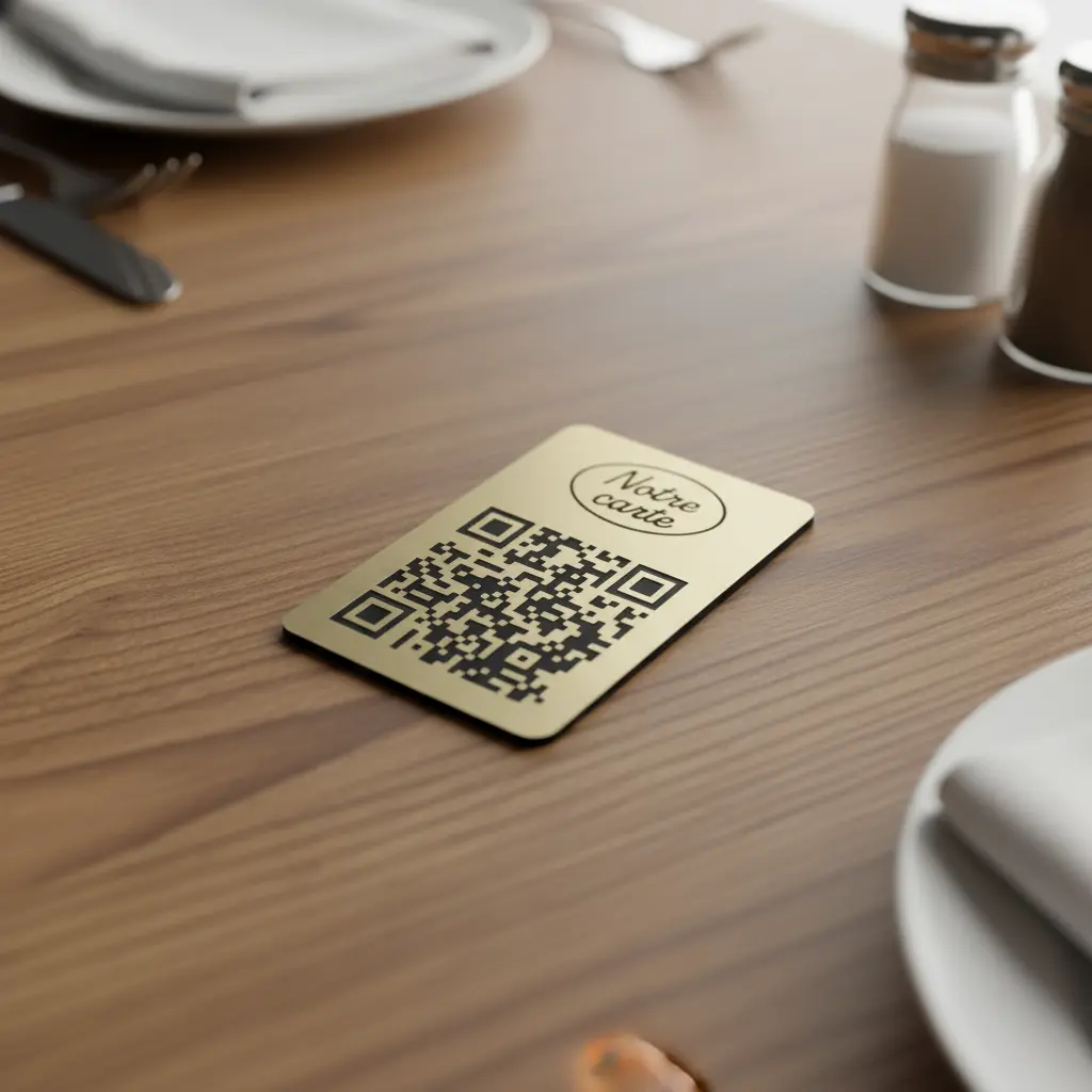 Plaque QR Code pour table