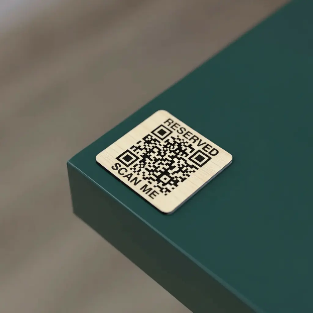 Plaque QR Code pour table