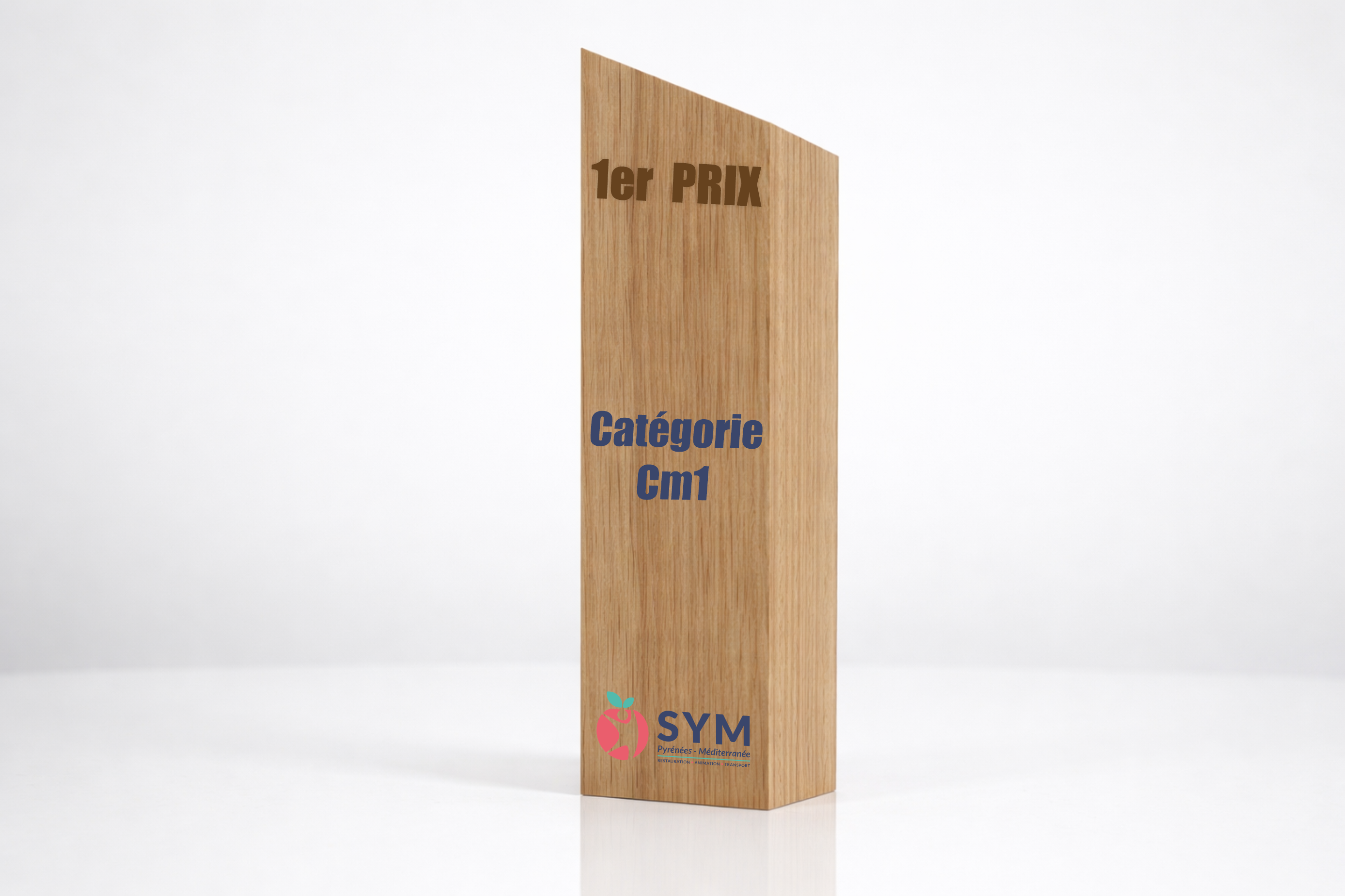 Trophée personnalisé en bois
